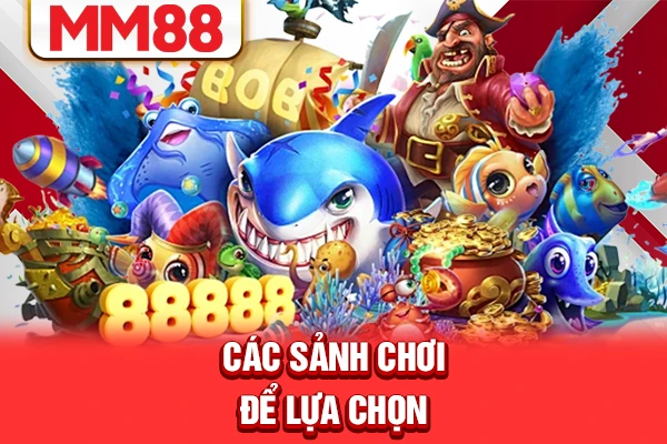 Các sảnh chơi để lựa chọn